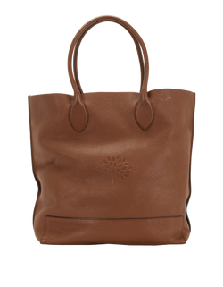 Blossom Tote, Leather, Brown, MIT, DB, 2*